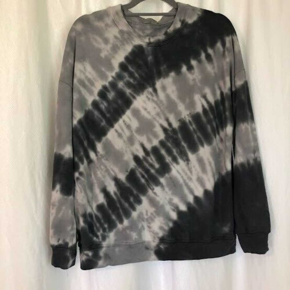 Blue Buttercup Women's Size Small Gray Tie Die Sweatshirt Made in USA